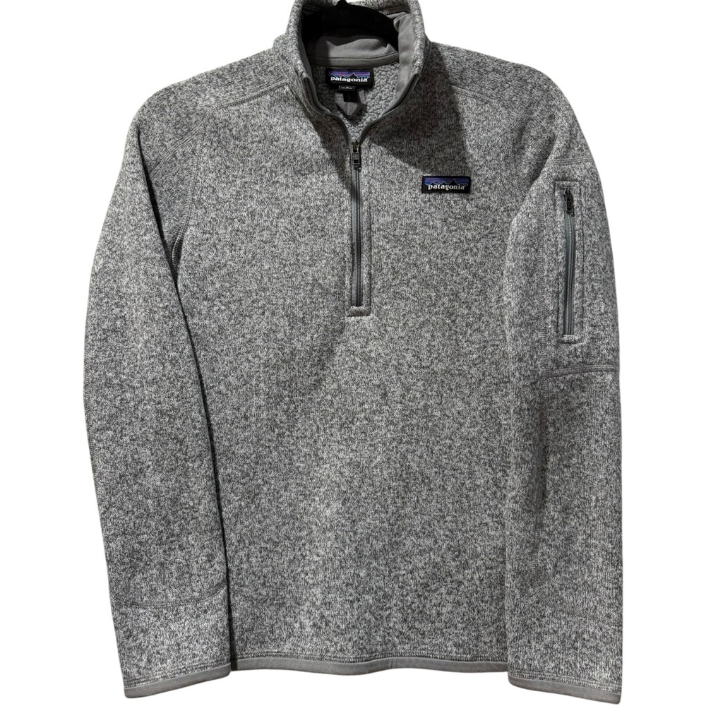 Patagonia Women's Better Sweater 1/4-Zip Fleece Pullover Jacket Light GraySmall